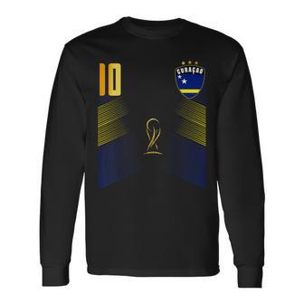Curacao Flag Curacaoan Pride Lovers Long Sleeve T-Shirt - Thegiftio UK