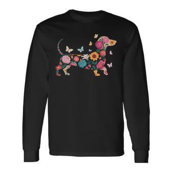 Dackel Hund Damen Dackel Dekor Kinder Lustiger Dackel Langarmshirts - Seseable