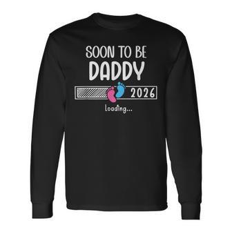 Dad Est 2026Oon To Be Daddy 2026 Loading Promoted To Daddy 長袖Tシャツ - Kawaiitshirt