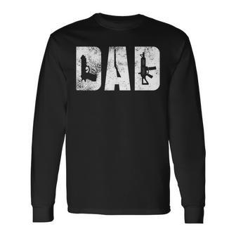 Dad Gun Rights Patriotic Firearm Hunting Father Long Sleeve T-Shirt - Thegiftio UK