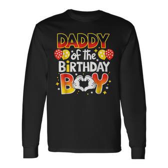 Daddy Of The Birthday Boy Matching Dad Son Family Bday Long Sleeve T-Shirt | Mazezy