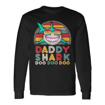 メンズ Daddyhark Doo キュート レトロ メンズ 父の日 ギフト アイデア 長袖Tシャツ - Kawaiitshirt