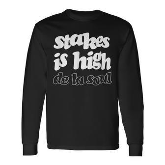 De Laoul 「Stakes Is High」 長袖Tシャツ - Kawaiitshirt