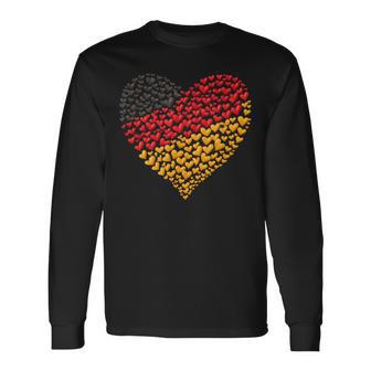 Deutschland Flagge Herz Aus Leidenschaft Für Deutschland Langarmshirts - Seseable