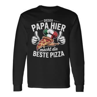 Dieser Papa Hier Macht Die Beste Pizza Italien Pizzabäcker Langarmshirts - Seseable