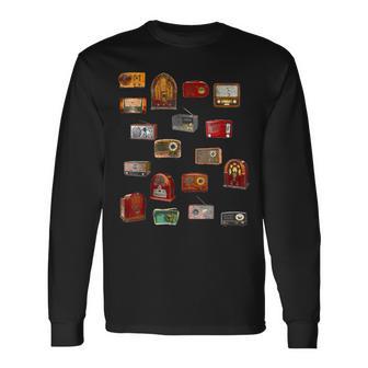 Divertido Regalo Para Friki De Radiointage Retro Antiguo Camiseta de manga larga - Regaloses