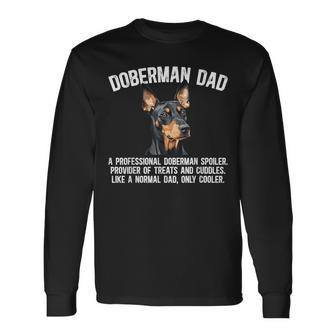 Doberman Dad Definition Doberman Pinscher Dad Long Sleeve T-Shirt - Thegiftio UK