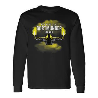 Dortmunder Jungs Fussball Dortmund Pyro Bengalo Langarmshirts - Seseable