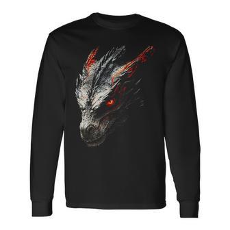 Dragón Africano Motivo Arte Mítico Dragón Africano Camiseta de manga larga - Regaloses