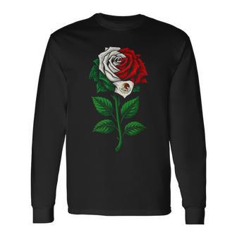 Drapeau Mexicain Rose Emblème Fierté Mexicaine Drapeau Mexicainintage M T-shirt à manches longues - Cadeauxyz