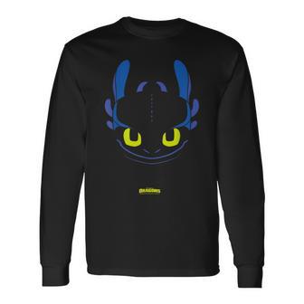 Dreamworks ドラゴンズ トゥースレス ナイトフューリー ビッグフェイス コスチューム 長袖Tシャツ - Kawaiitshirt