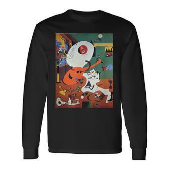 Dutch Interior I 1928 ジョアン・ミロ アートtシャツ 長袖Tシャツ - Kawaiitshirt