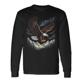 Eagle Bird Mountains Long Sleeve T-Shirt - Thegiftio UK