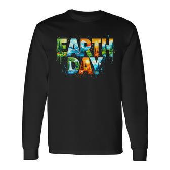 Earth Day Nature Elements Environmental Recycling April 22 Long Sleeve T-Shirt - Monsterry
