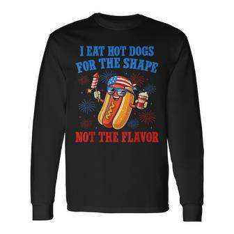 I Eat Hot Dogs For The Shape Glizzy Gobbler Long Sleeve T-Shirt - Monsterry