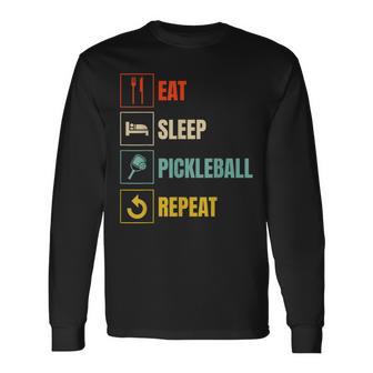Eatleep ピックルボール リピート スポーツ レジャー ピックルボール 長袖Tシャツ - Kawaiitshirt