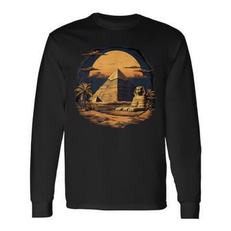 Égypte Anciennephinx Egyptologie Egypte Mythologie Egypte Dieu Égyptien T-shirt à manches longues - Cadeauxyz