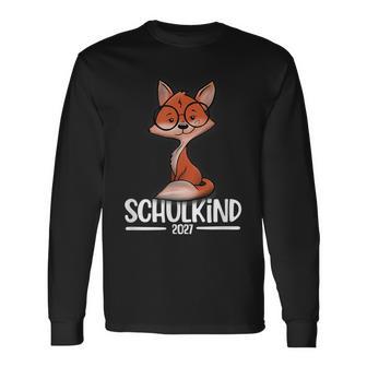 Einschulung Kinder 2027 Fuchs -Chulkind 2027 Für 1 Klasse Langarmshirts - Geschenkecke