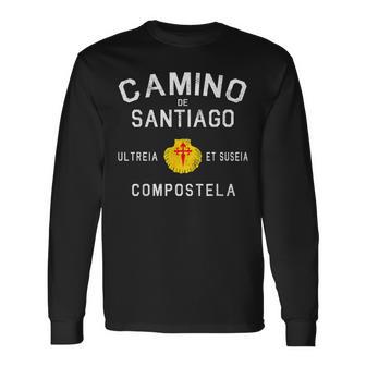 El Camino Deantiago Buen Caminot James Way ハイキングギフト 長袖Tシャツ - Kawaiitshirt