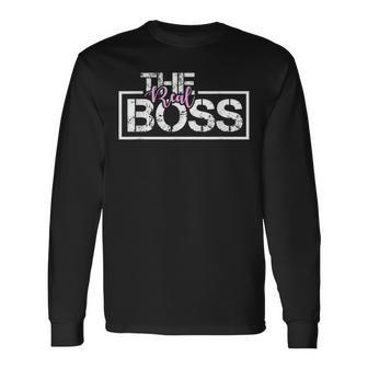 Elerdadero Regalo Del Jefe Para Laerdadera Persona A Cargo Camiseta de manga larga - Regaloses