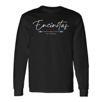 Encinitas California Oars グラフィック 長袖Tシャツ - Kawaiitshirt