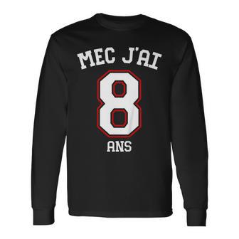Enfant 8E Anniversaire 8E Cadeau D'anniversaire Mec J'ai 8 Ans T-shirt à manches longues - Cadeauxyz