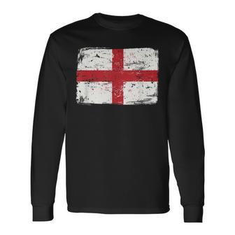 England FlagIntage Look Football Ports Fan England Camiseta de manga larga - Regaloses