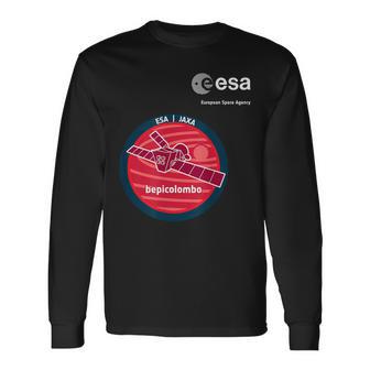 Esa欧州宇宙機関ミッションベピコロンボパッチ 長袖Tシャツ - Kawaiitshirt