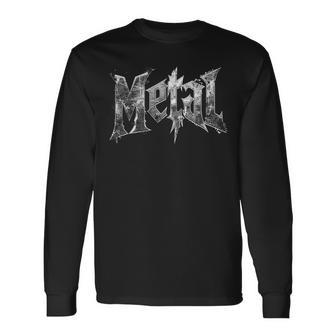 Estilo Graffiti De La Palabra Metal Para Metaleros Del Camiseta de manga larga - Regaloses