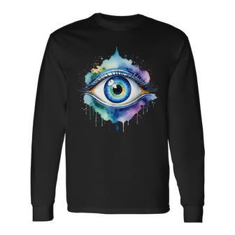 An Evil Eye Eyeball Long Sleeve T-Shirt - Thegiftio UK