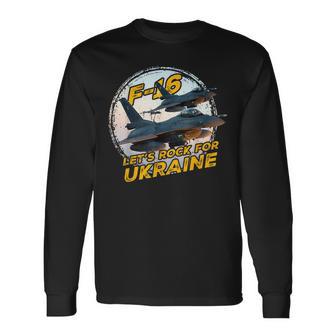 F-16 ウクライナ 長袖Tシャツ - Kawaiitshirt