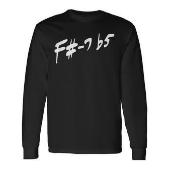 F-7B5 ジャズコード音楽理論 リアルブック ピアノギター ギフト 長袖Tシャツ - Kawaiitshirt