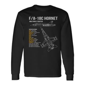 FA-18 ホーネット 長袖Tシャツ - Kawaiitshirt