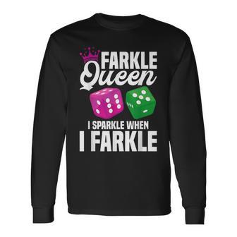 Farkle Game Night Dice Lover Sparkle Tournament Farkle Long Sleeve T-Shirt - Thegiftio