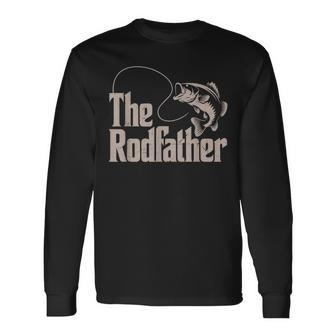 Father Day The Rodfather Dad Fishing From Daughter Son Long Sleeve T-Shirt - Thegiftio UK