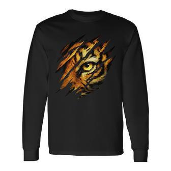 Fearless Tiger Eye Safari Zoo Wildlife Animal Zookeeper Long Sleeve T-Shirt - Thegiftio UK