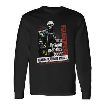 Feuerwehr Notruf 112 Rettungsdienst Firefighter motiv Langarmshirts - Seseable