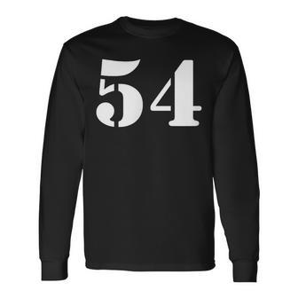 Fifty Four 数字 54 ナンバー 長袖Tシャツ - Kawaiitshirt