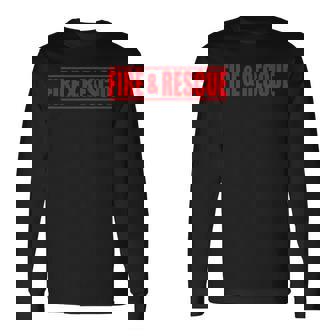 Fire And Rescue 消防士 コスチューム ユニフォーム 長袖Tシャツ - Kawaiitshirt