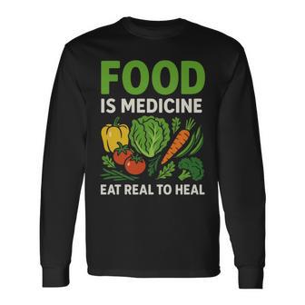 Food Is Medicineの栄養士、自然療法医栄養士へのギフト 長袖tシャツ 長袖Tシャツ - Kawaiitshirt