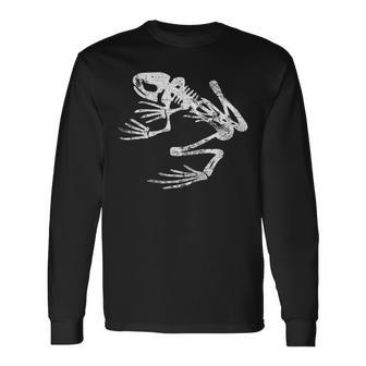 Frogman Bonefrog アンティーク調ホワイトプリント 長袖Tシャツ - Kawaiitshirt