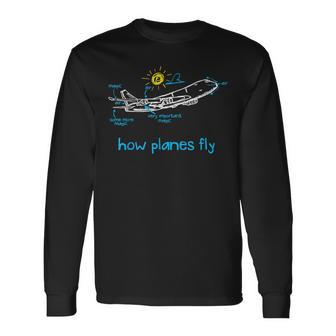 Aerospace How Planes Fly Air Magic Flight Crew 長袖Tシャツ - Kawaiitshirt