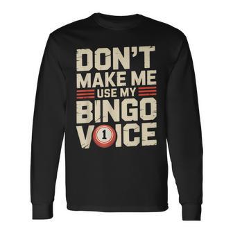 Bingo Night Player Or Caller Long Sleeve T-Shirt - Thegiftio
