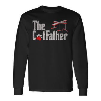 Cat Dad Parody Cat Father Feline Lover Long Sleeve T-Shirt - Thegiftio UK