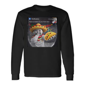 Cinco De Mayo Niche Ai Baby With Taco Motion Meme Long Sleeve T-Shirt - Thegiftio
