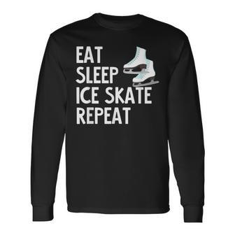 Eatleep Icekate Repeat フィギュアスケート 長袖Tシャツ - Kawaiitshirt