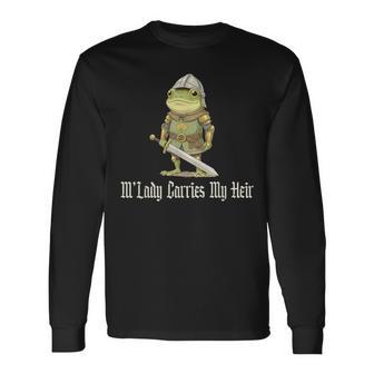 Frog Pregnancy Baby Announcement New Dad Long Sleeve T-Shirt - Thegiftio