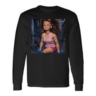 Gym Angry Disgusted Doll Reaction Face Meme Long Sleeve T-Shirt - Thegiftio UK