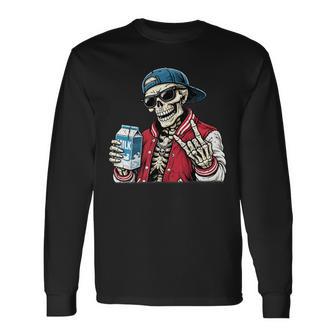Just A Dad Who Always Came Back With The Milk 2 Sided Long Sleeve T-Shirt - Thegiftio UK