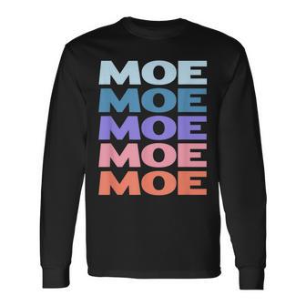 Modern Repeated Text Moe 長袖Tシャツ - Kawaiitshirt